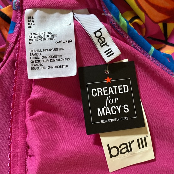 Bar lll Swimsuit Floral Size L - Picture 9 of 17